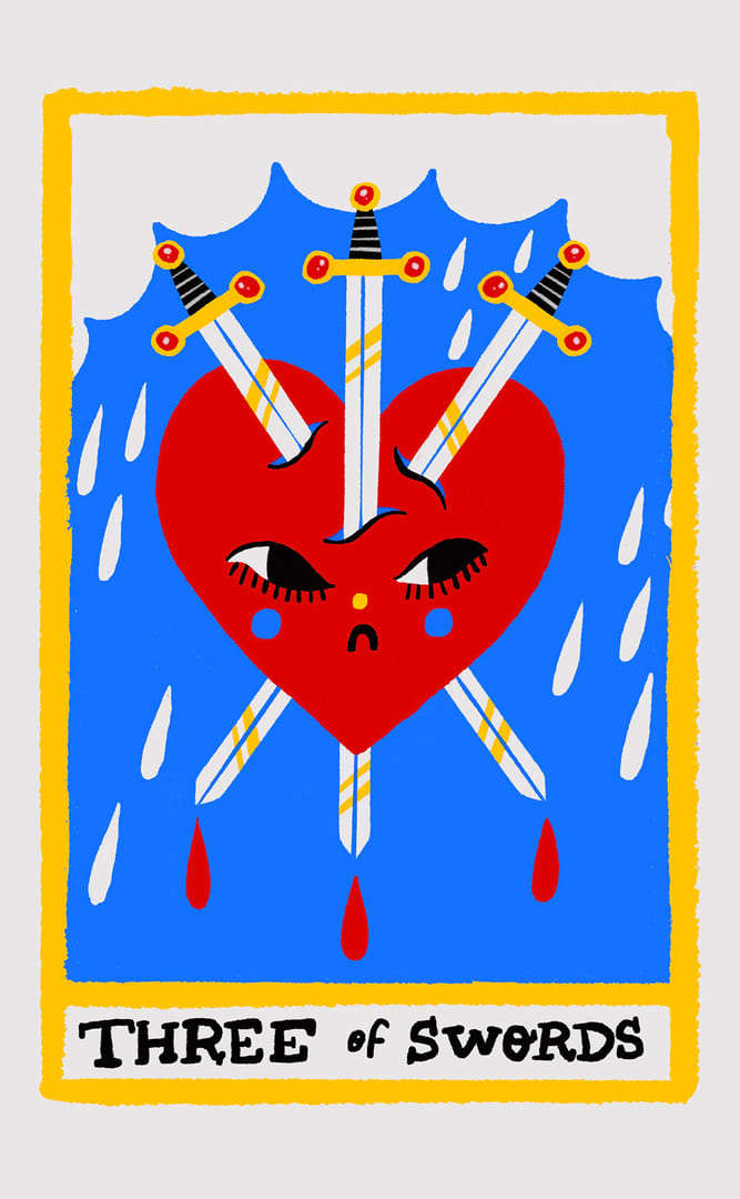 Тройка мечей — Rainbow Tarot