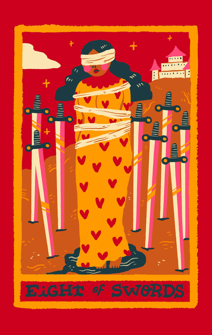 Восьмёрка мечей — Rainbow Tarot
