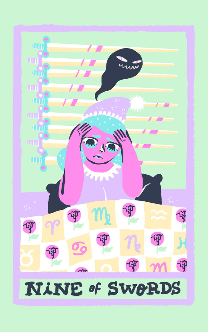 Девятка мечей — Rainbow Tarot