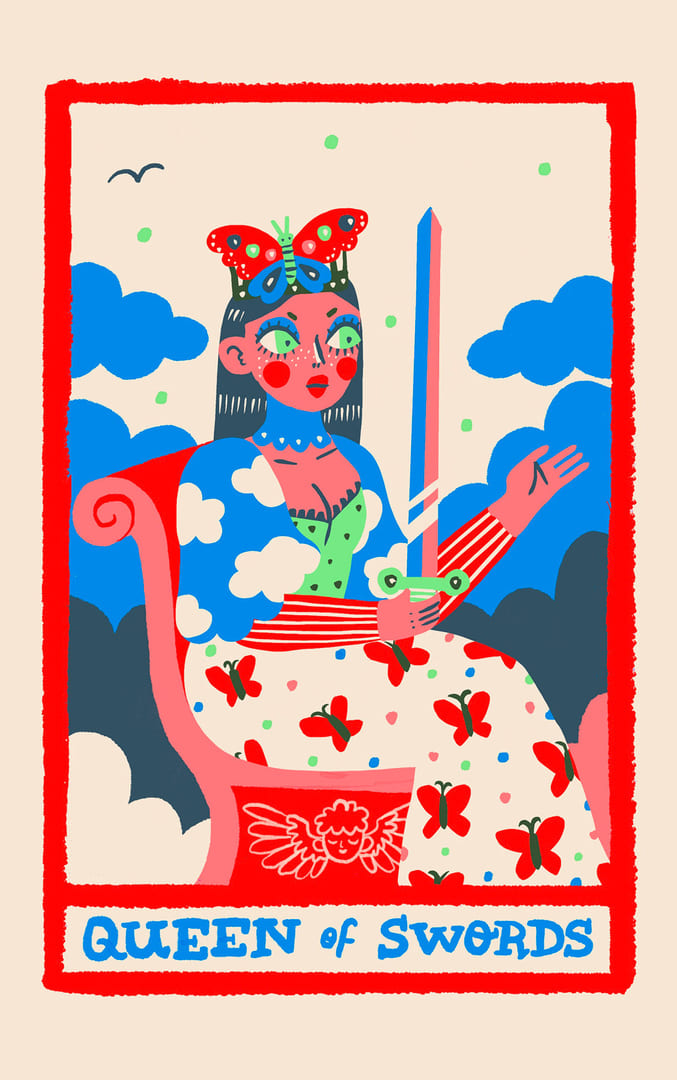 Королева мечей — Rainbow Tarot