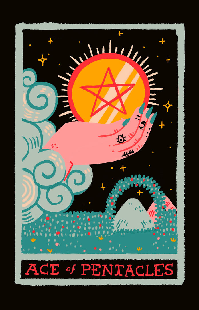 Туз пентаклей — Rainbow Tarot