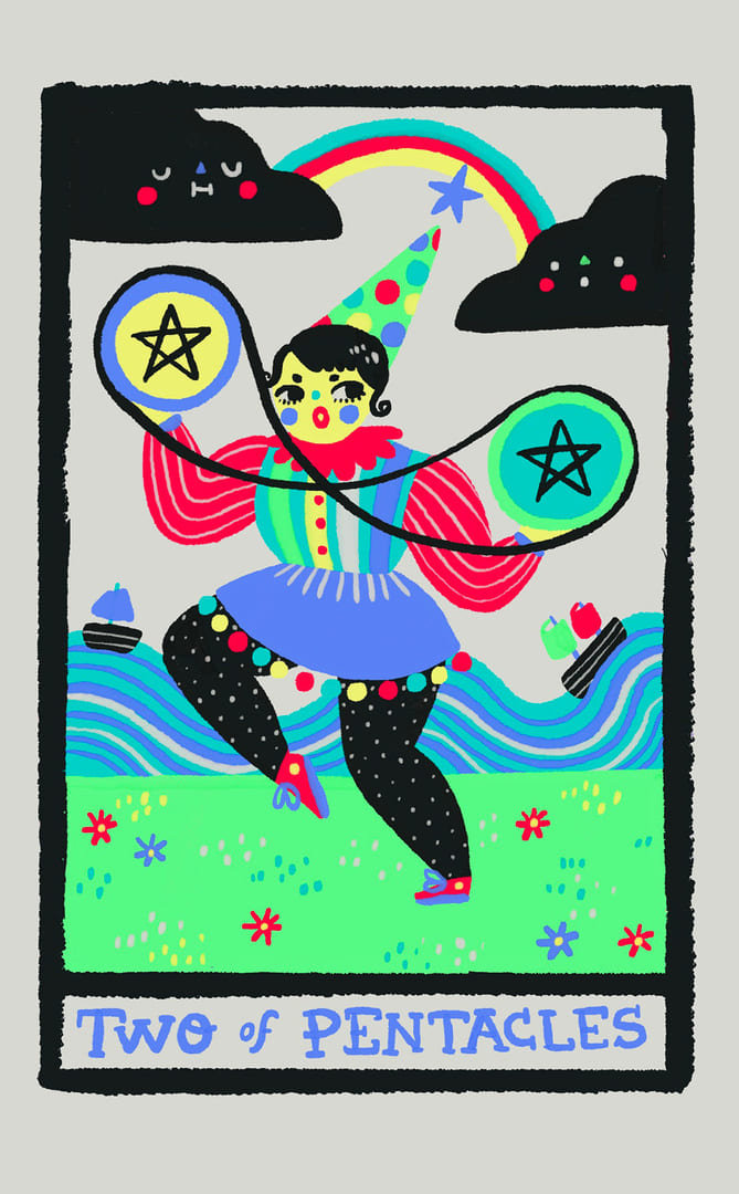 Двойка пентаклей — Rainbow Tarot