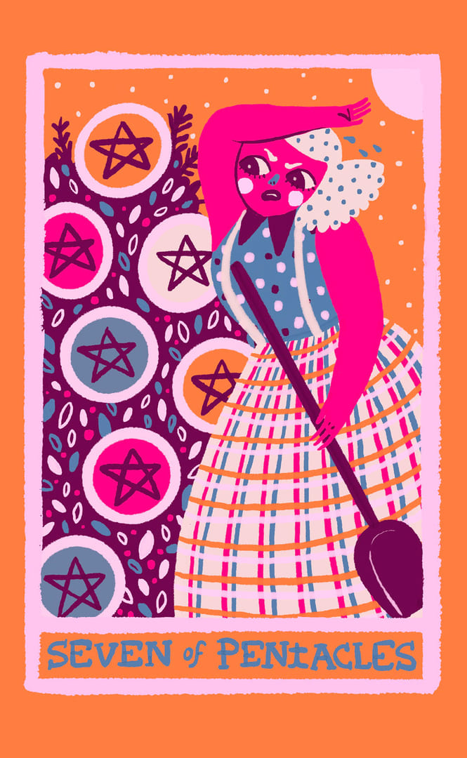 Семёрка пентаклей — Rainbow Tarot