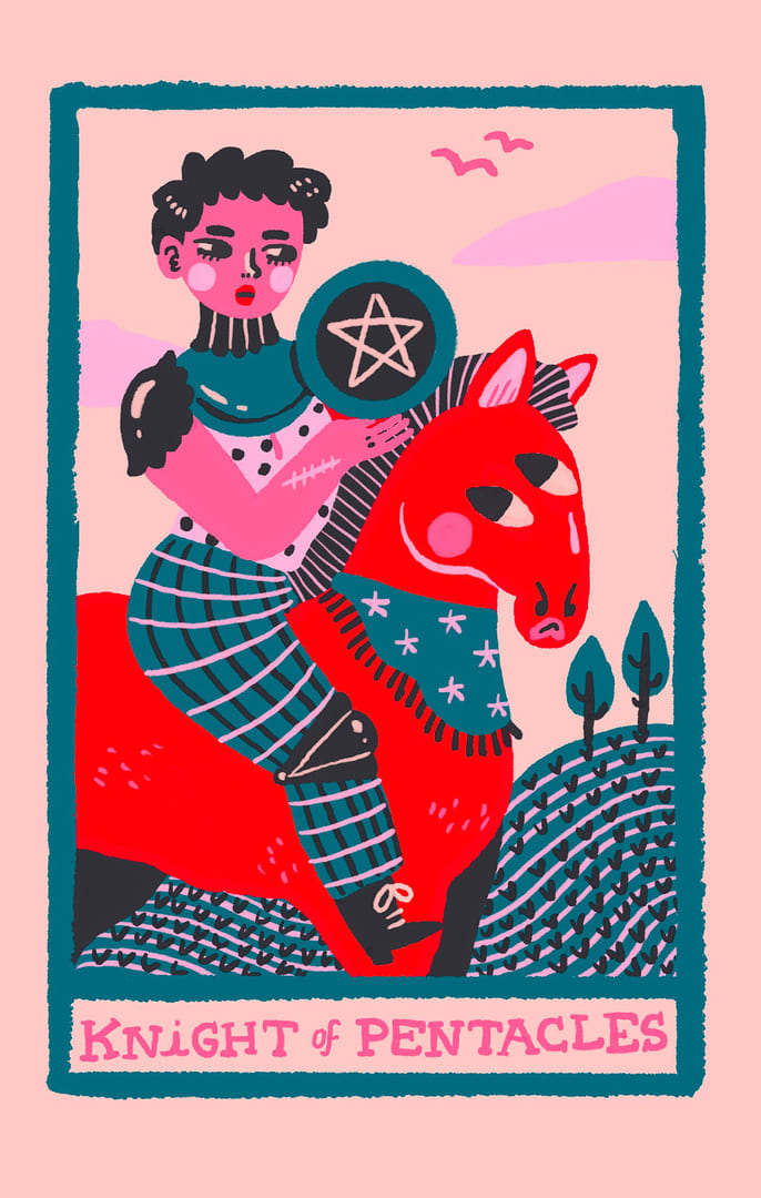 Рыцарь пентаклей — Rainbow Tarot