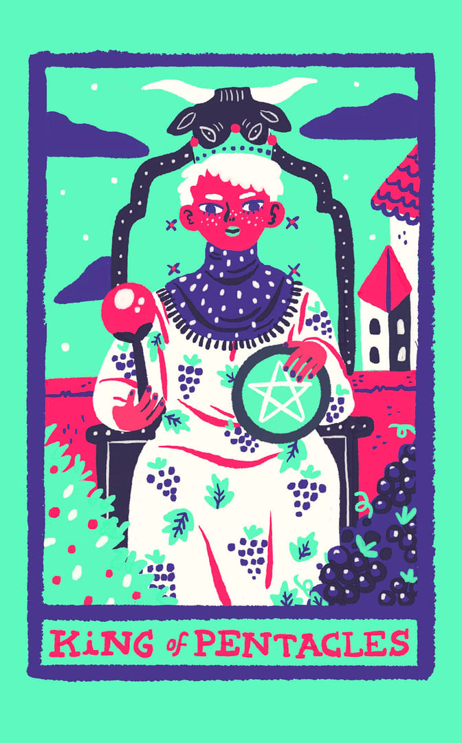 Король пентаклей — Rainbow Tarot