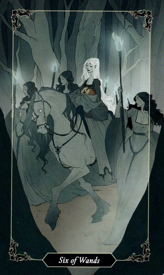 Шестёрка жезлов — Таро Тёмного леса