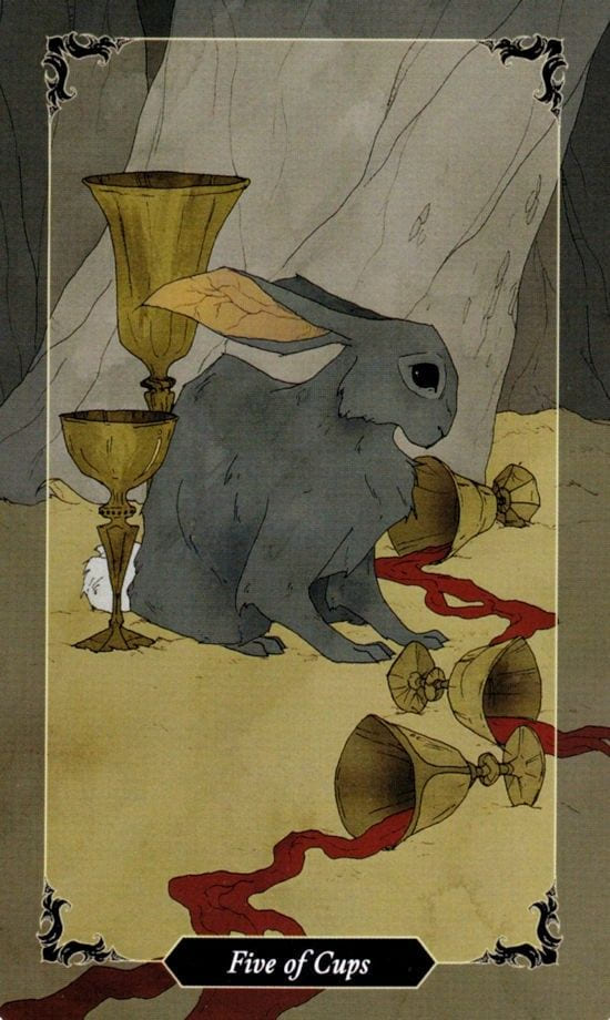 Пятёрка чаш — Таро Тёмного леса