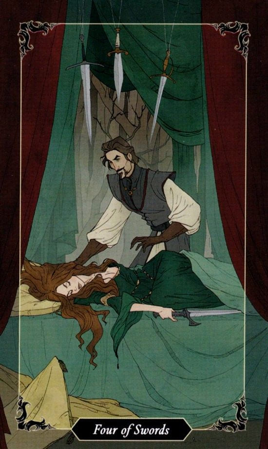 Четверка мечей — Таро Тёмного леса