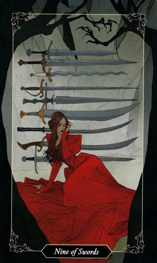 Девятка мечей — Таро Тёмного леса