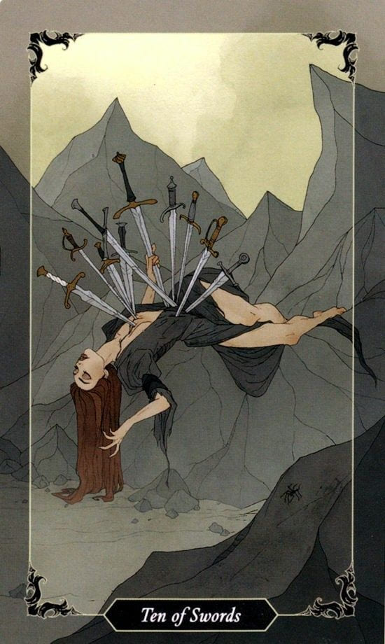 Десятка мечей — Таро Тёмного леса