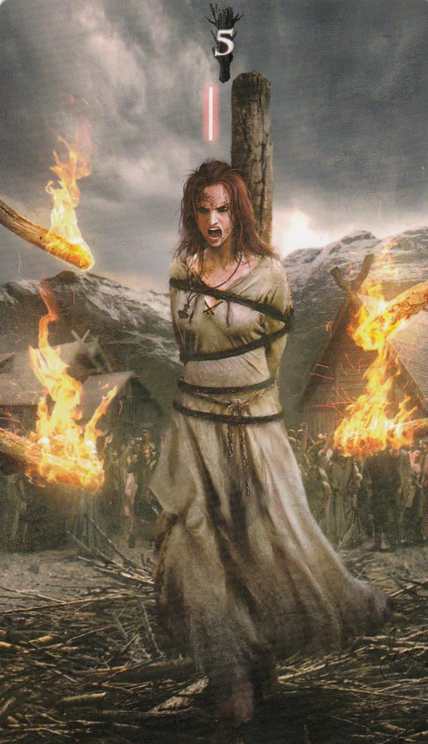 Пятёрка жезлов — Руническое Таро