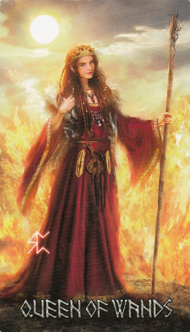 Королева жезлов — Руническое Таро