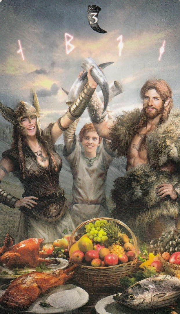 Тройка чаш — Руническое Таро