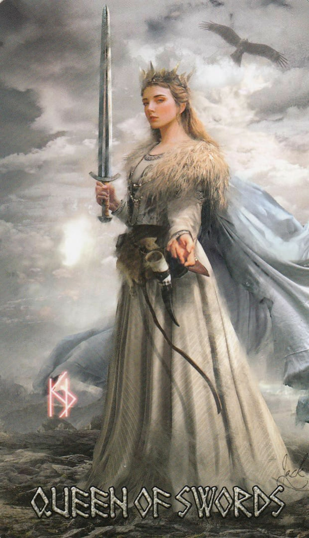 Королева мечей — Руническое Таро