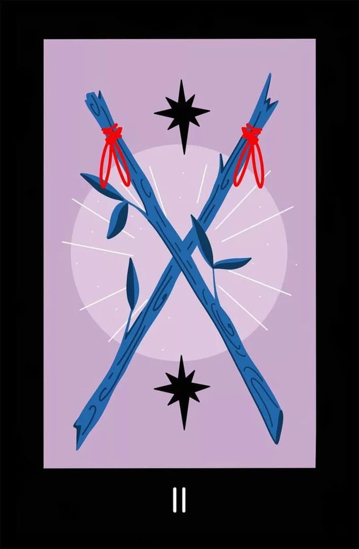 Двойка жезлов — Sabotage Tarot