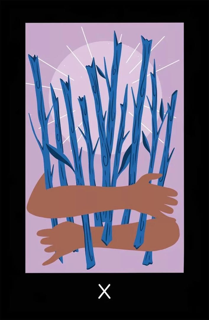 Десятка жезлов — Sabotage Tarot