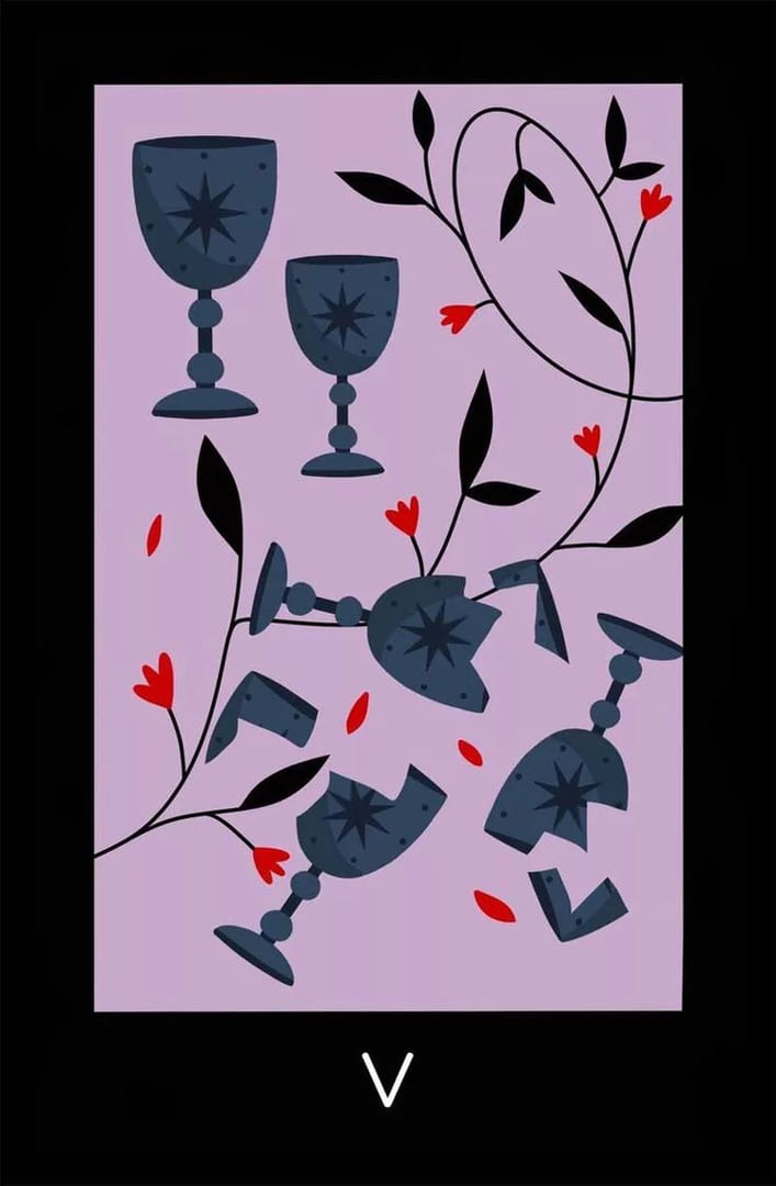 Пятёрка чаш — Sabotage Tarot
