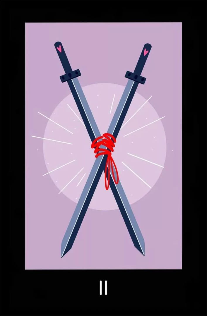 Двойка мечей — Sabotage Tarot