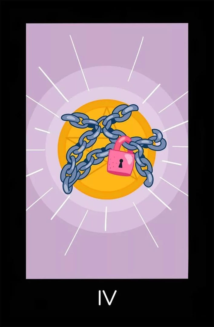 Четверка пентаклей — Sabotage Tarot