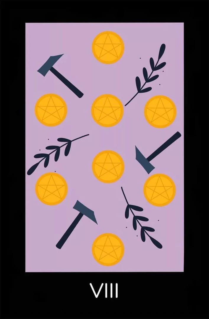 Восьмёрка пентаклей — Sabotage Tarot