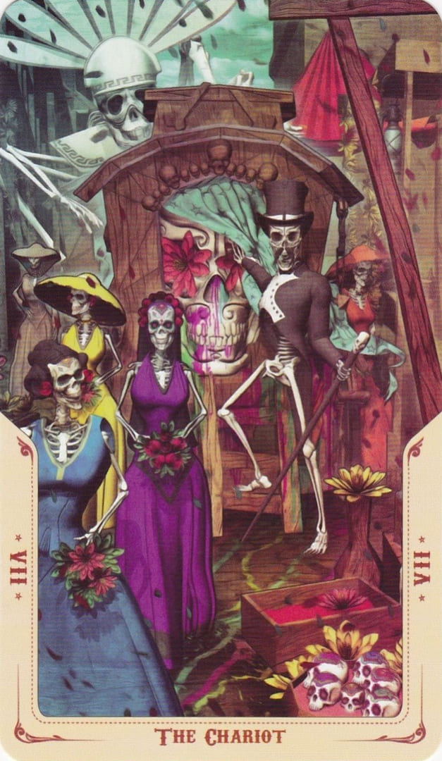 Колесница — Таро Святой Смерти (Santa Muerte)