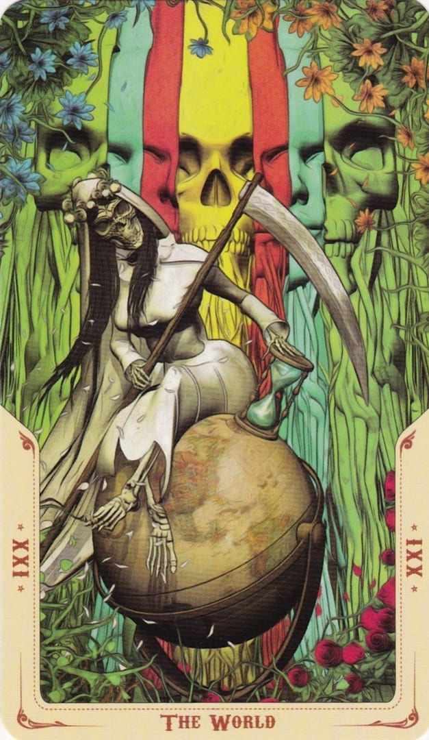 Мир — Таро Святой Смерти (Santa Muerte)