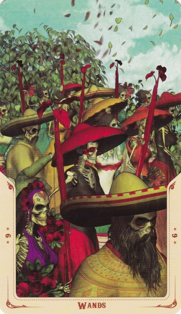 Шестёрка жезлов — Таро Святой Смерти (Santa Muerte)