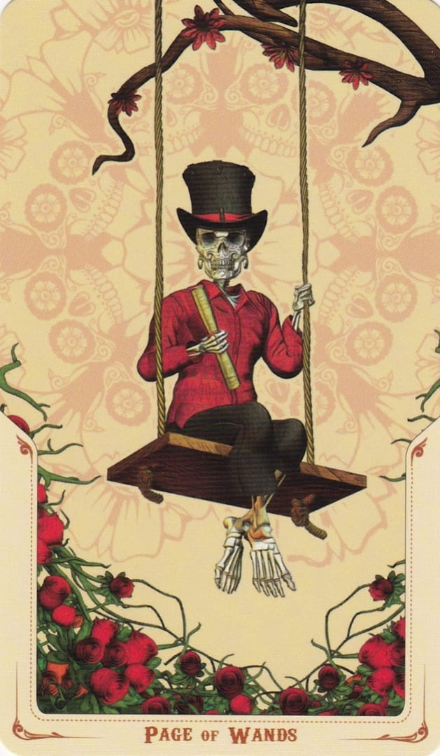 Паж жезлов — Таро Святой Смерти (Santa Muerte)