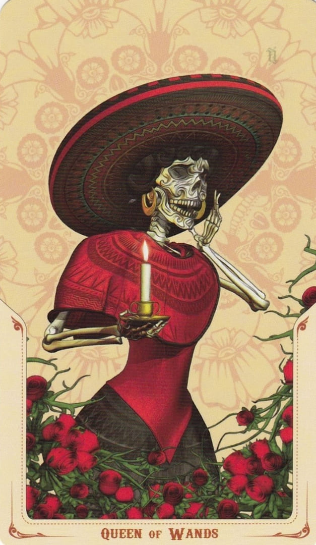 Королева жезлов — Таро Святой Смерти (Santa Muerte)