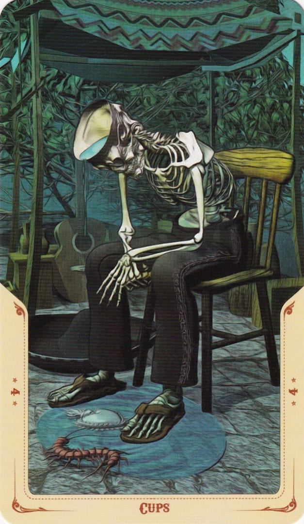 Четверка чаш — Таро Святой Смерти (Santa Muerte)