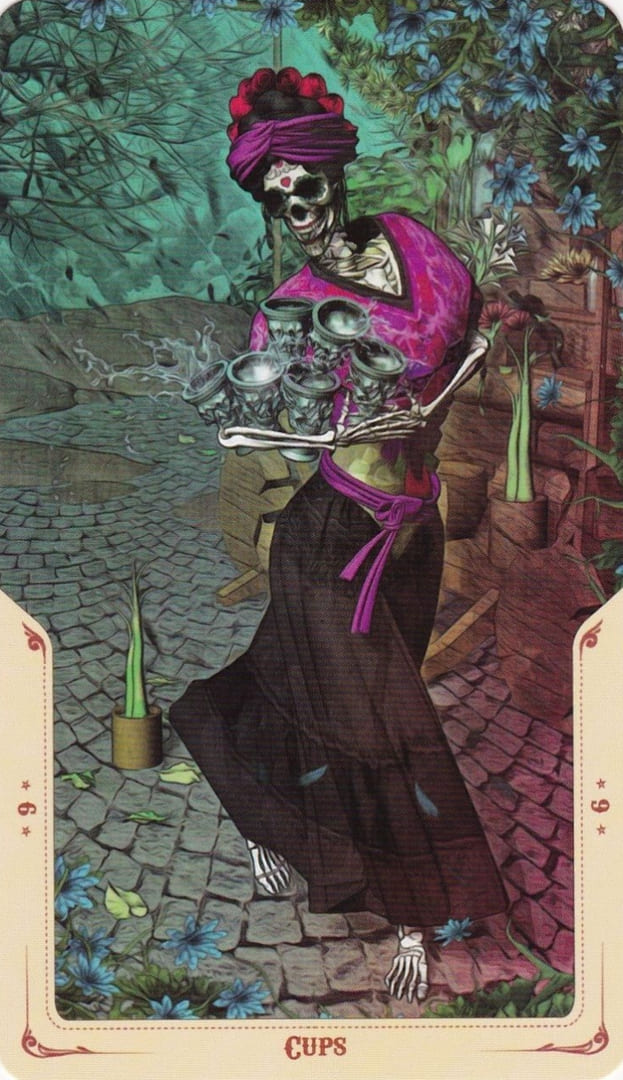Шестёрка чаш — Таро Святой Смерти (Santa Muerte)