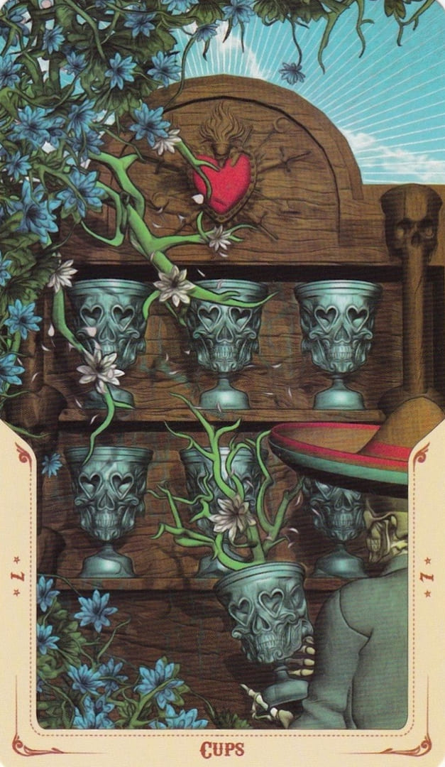 Семёрка чаш — Таро Святой Смерти (Santa Muerte)