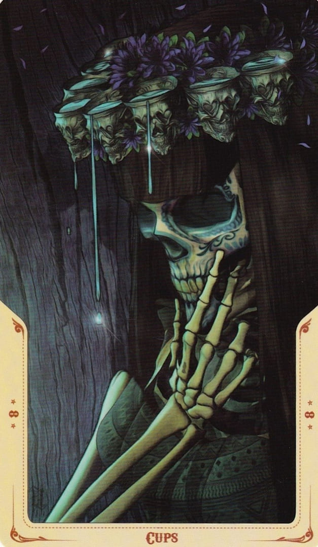 Восьмёрка чаш — Таро Святой Смерти