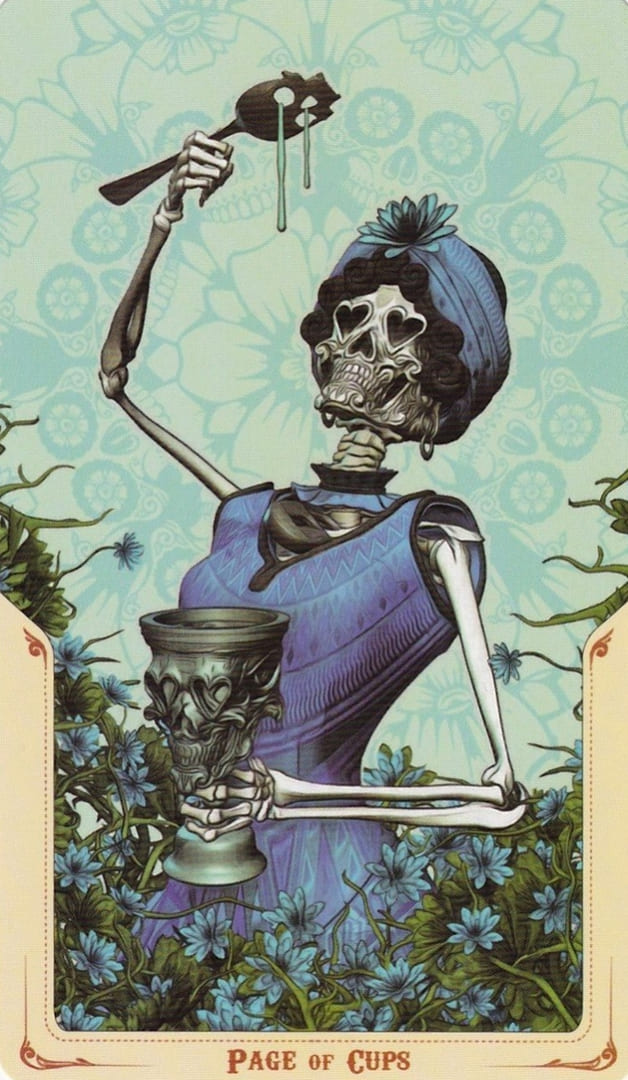 Паж чаш — Таро Святой Смерти (Santa Muerte)