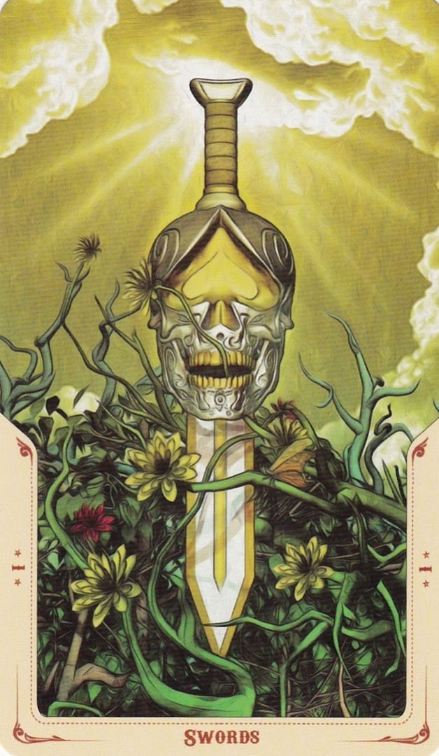Туз мечей — Таро Святой Смерти (Santa Muerte)