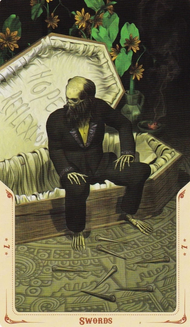 Семёрка мечей — Таро Святой Смерти