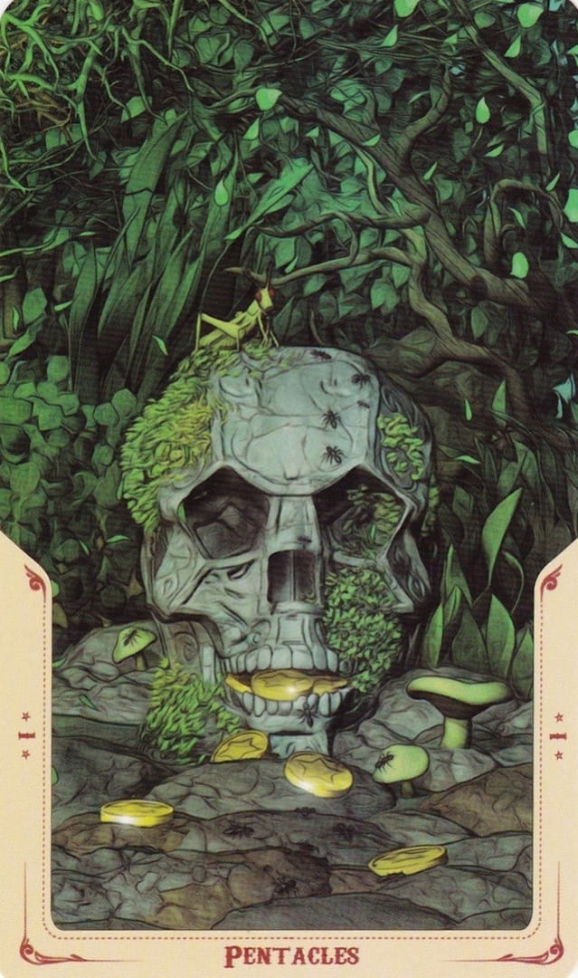Туз пентаклей — Таро Святой Смерти (Santa Muerte)