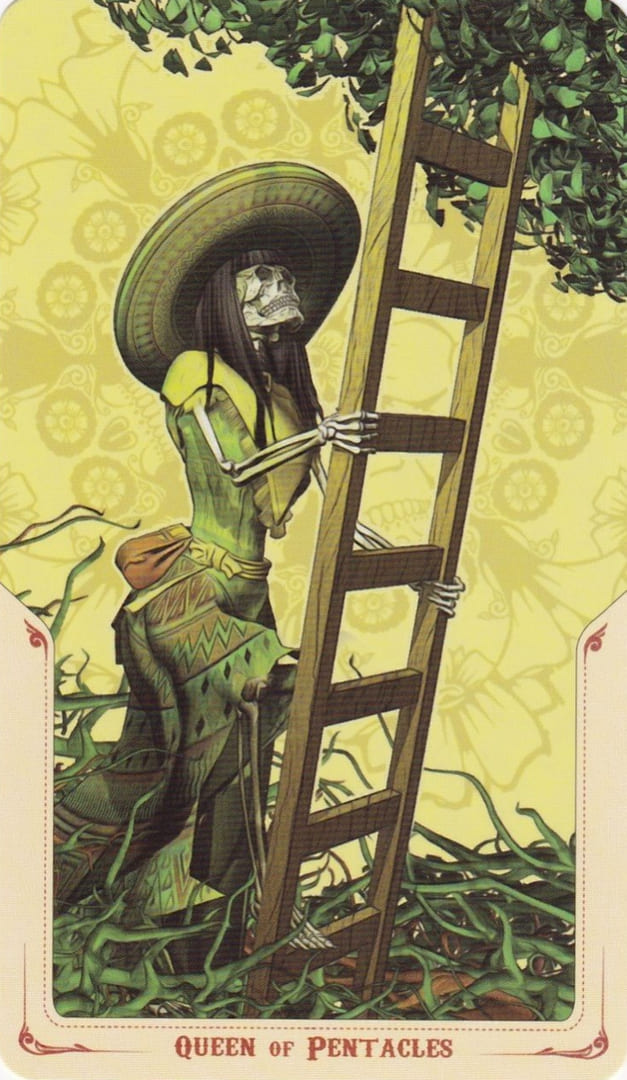 Королева пентаклей — Таро Святой Смерти (Santa Muerte)