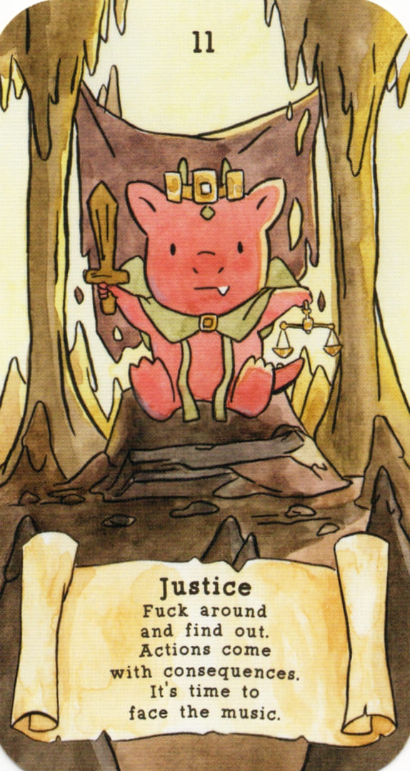 Справедливость — Sassy Dragons Tarot