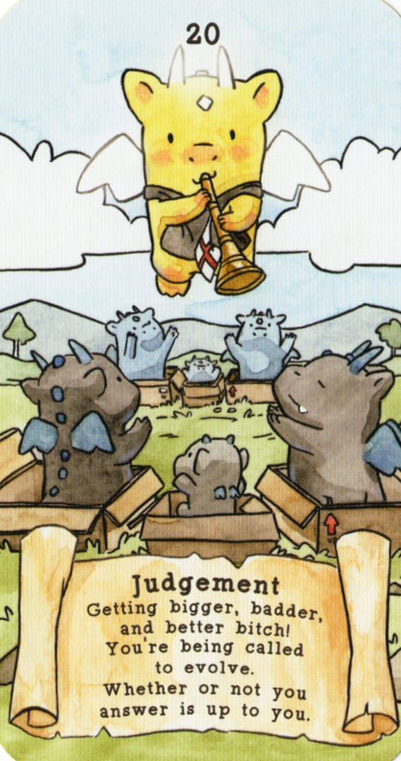Суд — Sassy Dragons Tarot