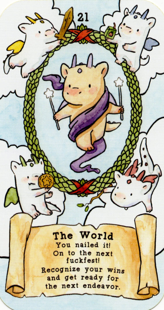 Мир — Sassy Dragons Tarot