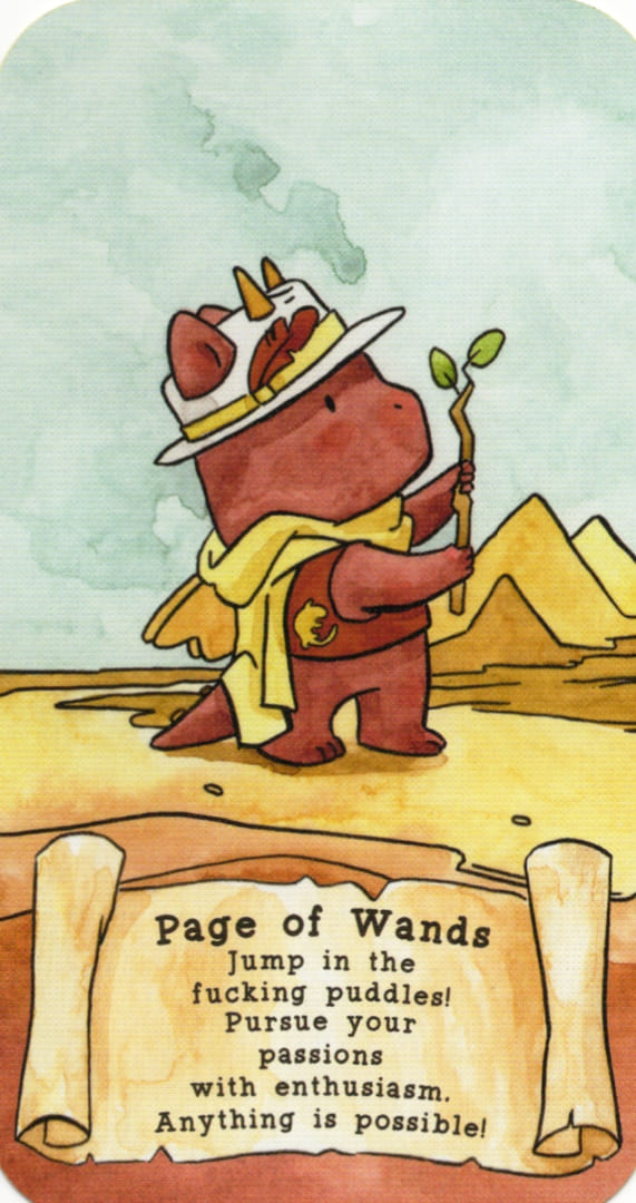 Паж жезлов — Sassy Dragons Tarot