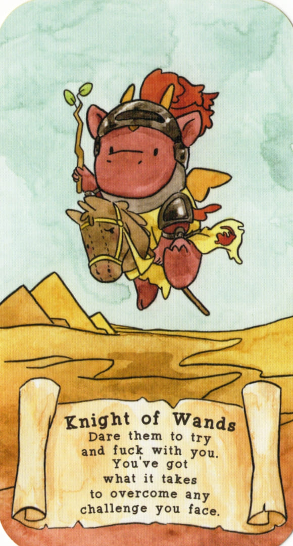 Рыцарь жезлов — Sassy Dragons Tarot