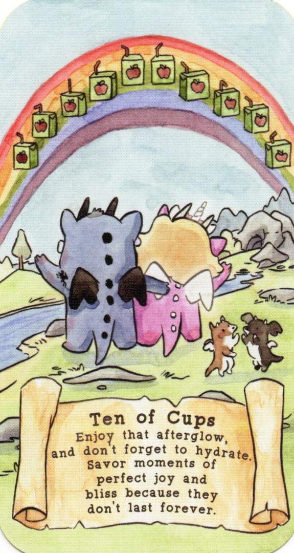 Десятка чаш — Sassy Dragons Tarot