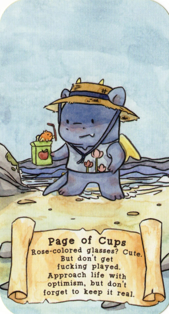 Паж чаш — Sassy Dragons Tarot