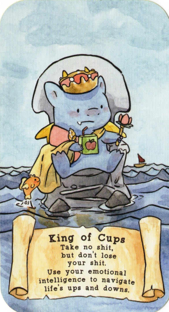 Король чаш — Sassy Dragons Tarot