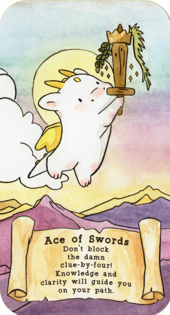 Туз мечей — Sassy Dragons Tarot