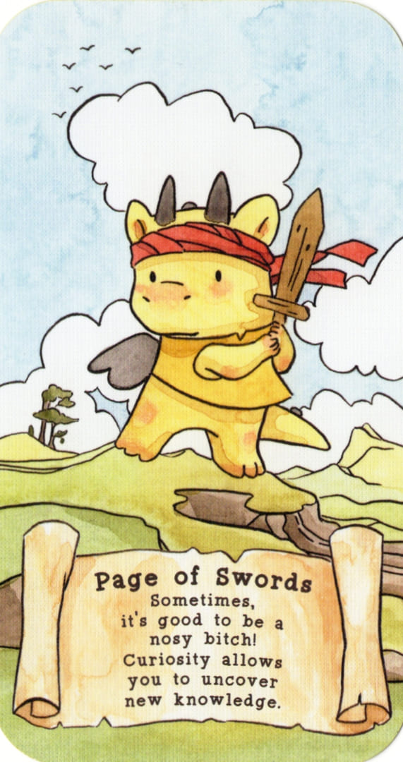 Паж мечей — Sassy Dragons Tarot