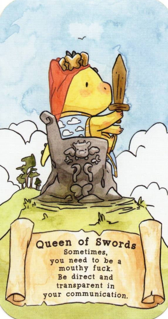 Королева мечей — Sassy Dragons Tarot
