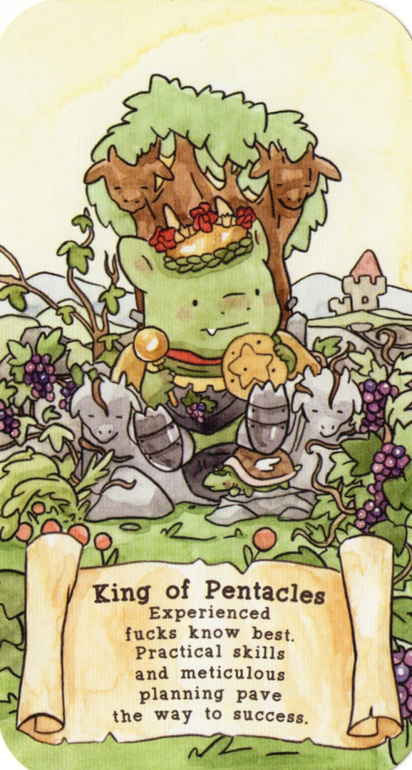 Король пентаклей — Sassy Dragons Tarot